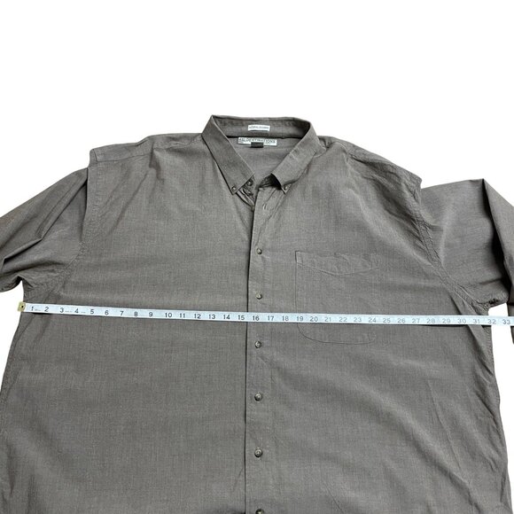 DESTINATIONS AMERICAN IDENTITY SHIRT COTTON BAMBOO BUTTON DOWN MENS 3XL BROWN - Picture 6 of 8